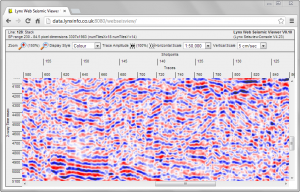 Web Seismic Viewer blue-white-red display