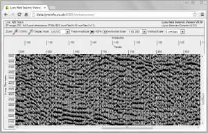 Web Seismic Viewer - variable area/wiggle display